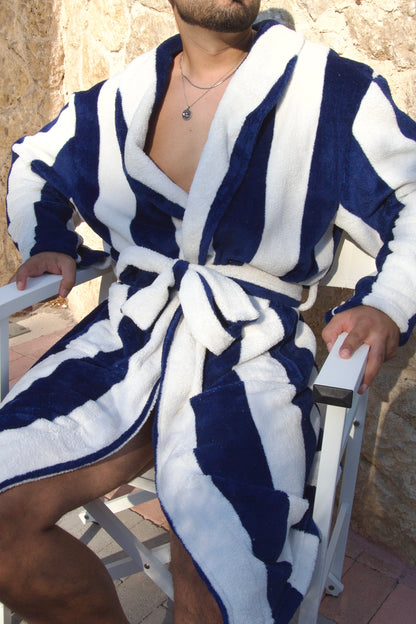 Халат Greek Blue